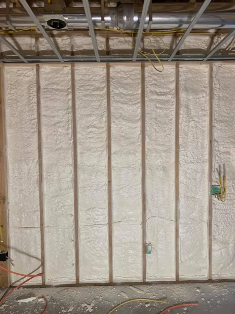 Damp Surface with Spray Foam Insulation Damp Surface with Spray Foam Insulation