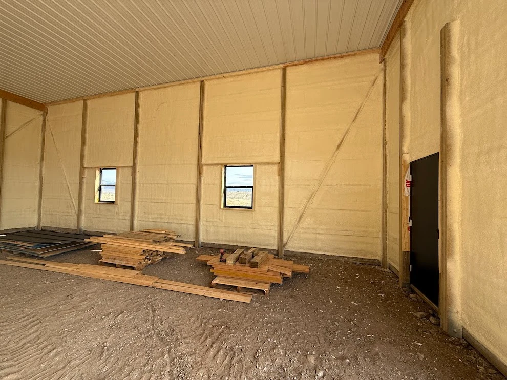 What is the actual R-value per inch of closed-cell spray foam in Rigby, ID